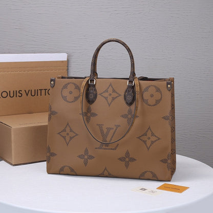 LV ONTHEGO GM 41CM LIENZO GIGANTE CON MONOGRAMA 