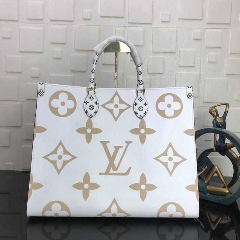 ONTHEGO GM 41 MONOGRAMA CAQUI BLANCO BEIGE LONA GIGANTE RECUBIERTA