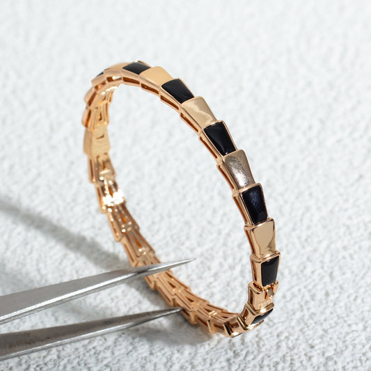 DIANA SERPENTI BRACELET PINK GOLD ONYX
