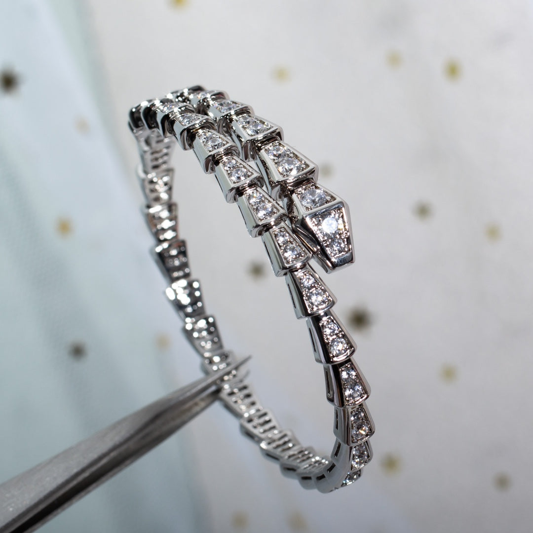 DIANA SERPENTI BRACELET 6MM SILVER DIAMOND