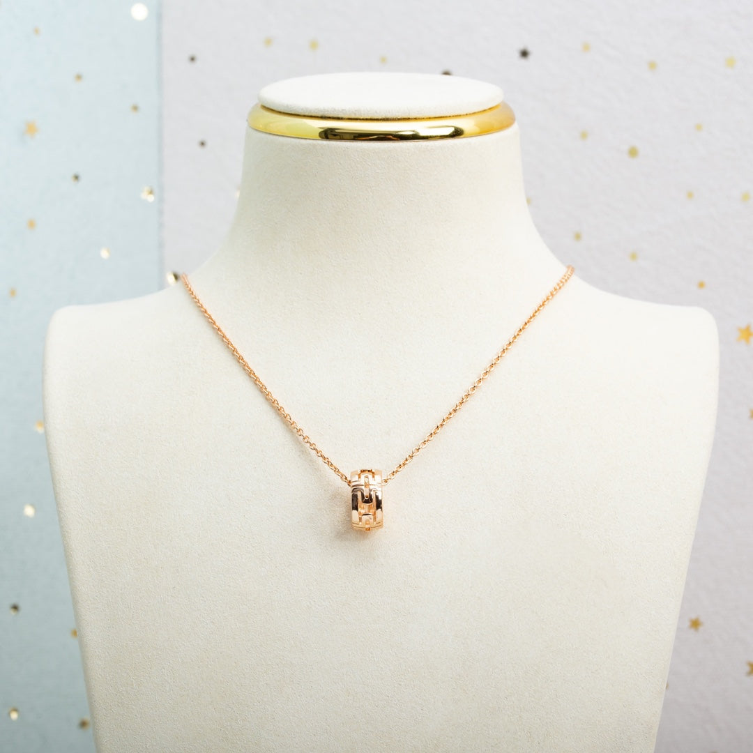 DIANA PARENTESI NECKLACE PINK GOLD