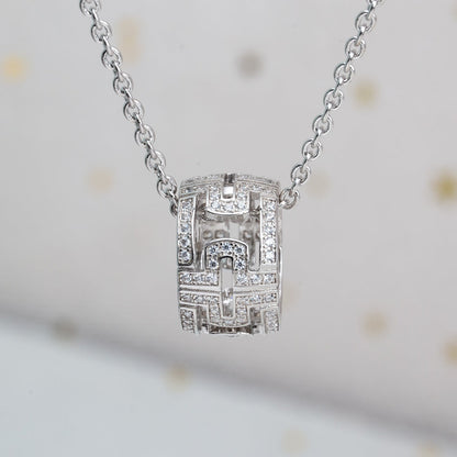 DIANA PARENTESI NECKLACE SILVER DIAMOND