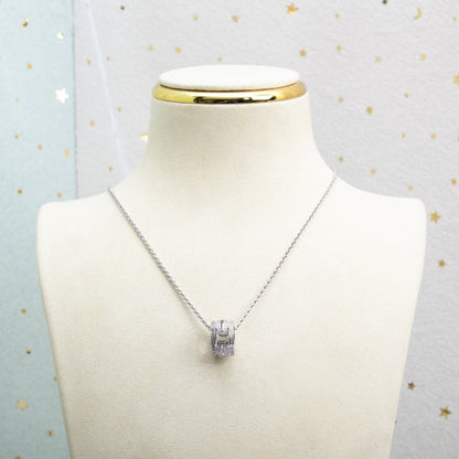DIANA PARENTESI NECKLACE SILVER DIAMOND