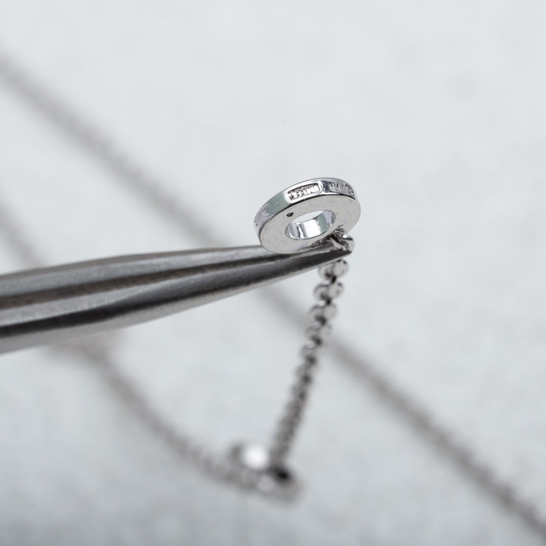 DIANA PARENTESI NECKLACE SILVER DIAMOND