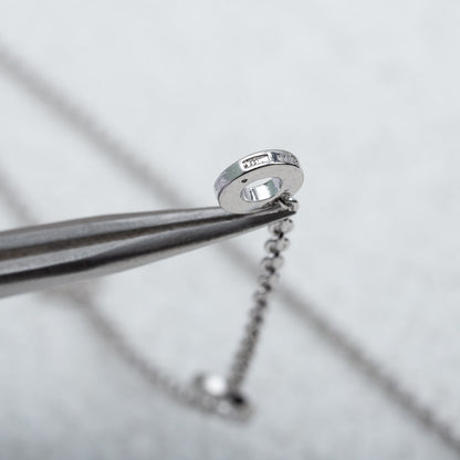 DIANA PARENTESI NECKLACE SILVER DIAMOND