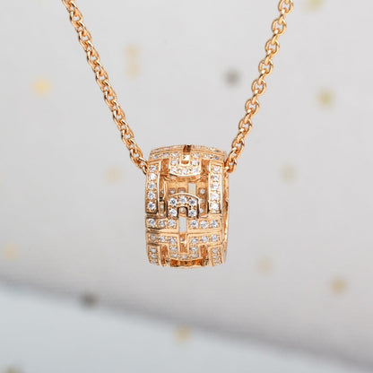 DIANA PARENTESI NECKLACE PINK GOLD DIAMOND