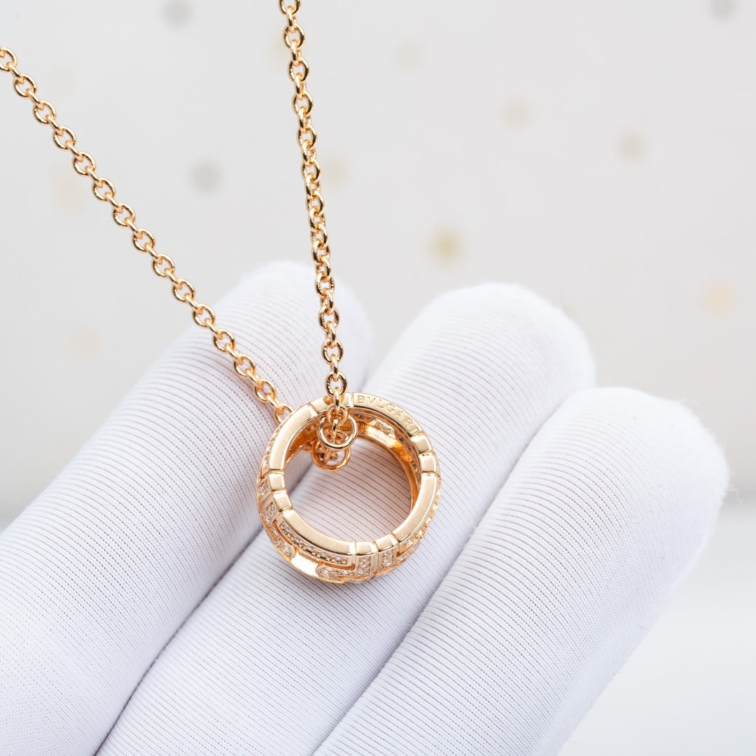 DIANA PARENTESI NECKLACE PINK GOLD DIAMOND