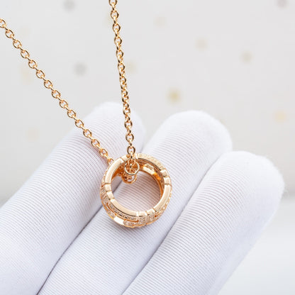 DIANA PARENTESI NECKLACE PINK GOLD DIAMOND