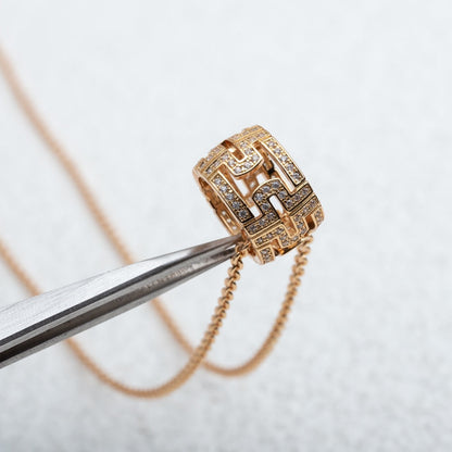 DIANA PARENTESI NECKLACE PINK GOLD DIAMOND
