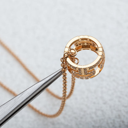 DIANA PARENTESI NECKLACE PINK GOLD DIAMOND