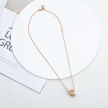 DIANA PARENTESI NECKLACE PINK GOLD DIAMOND