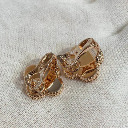 DIANA CLOVER MEDIUM 1 MOTIFS CARNELIAN  DIAMOND earrings