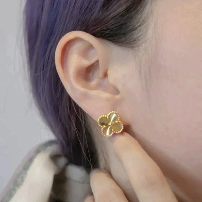 DIANA CLOVER MEDIUM 1 MOTIFS LASER EARRINGS