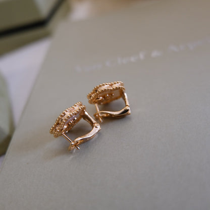 DIANA LUCKY PINK GOLD WHITE MOP EARRINGS