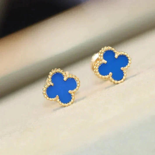 DIANA CLOVER MINI 9.5MM TURQUOISE EARRINGS