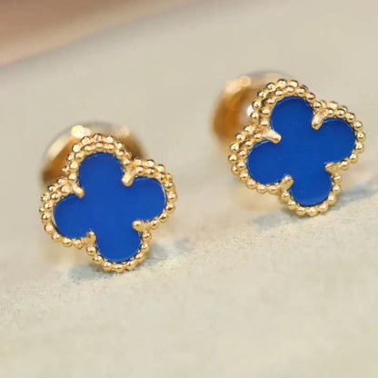DIANA CLOVER MINI 9.5MM TURQUOISE EARRINGS