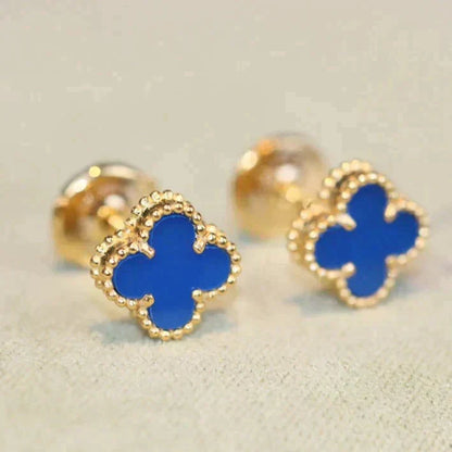DIANA CLOVER MINI 9.5MM TURQUOISE EARRINGS