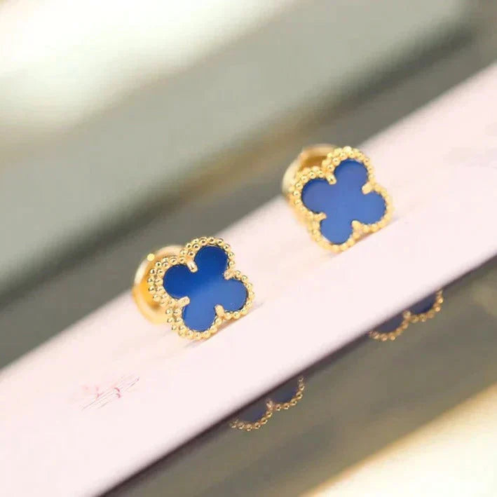 DIANA CLOVER MINI 9.5MM TURQUOISE EARRINGS
