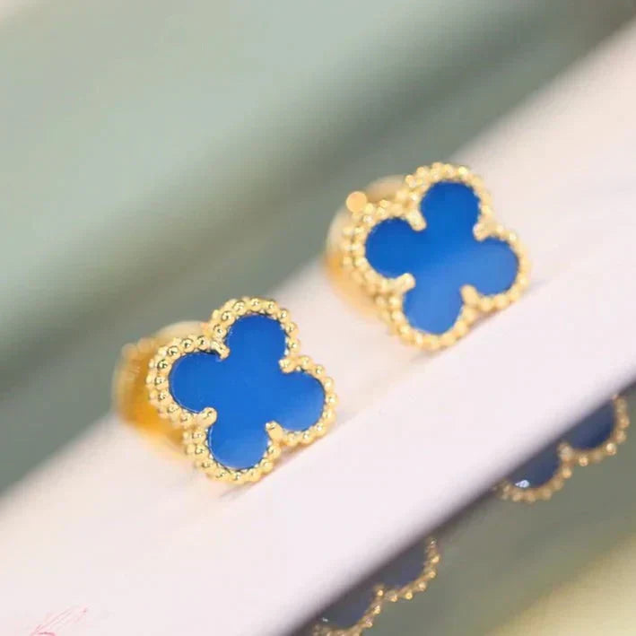 DIANA CLOVER MINI 9.5MM TURQUOISE EARRINGS