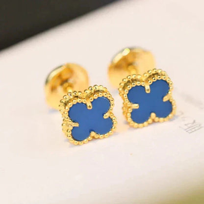 DIANA CLOVER MINI 9.5MM TURQUOISE EARRINGS