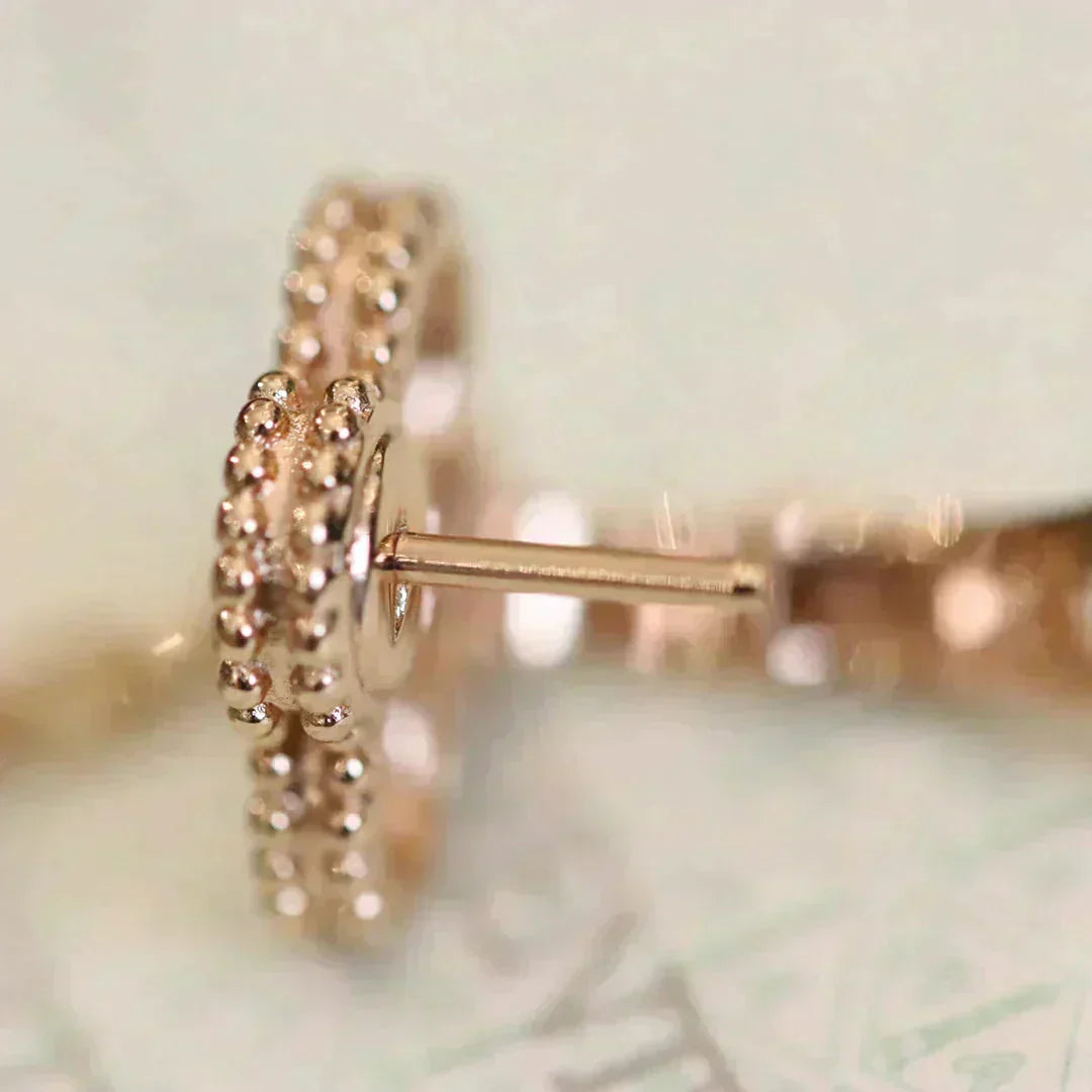 DIANA CLOVER MEDIUM 1 MOTIFS FUll DIAMOND EARRINGS