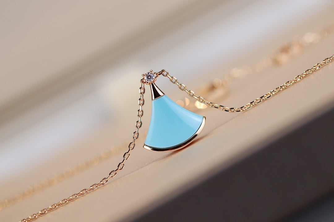 DIANA DREAM NECKLACE TURQUOISE PINK GOLD