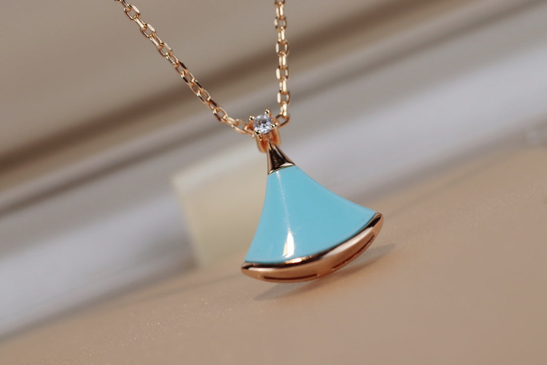 DIANA DREAM NECKLACE TURQUOISE PINK GOLD