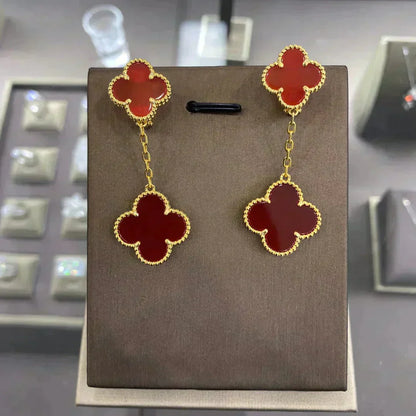 DIANA CLOVER 2 MOTIFS  EARRINGS (MULTIPLE CHOICESC