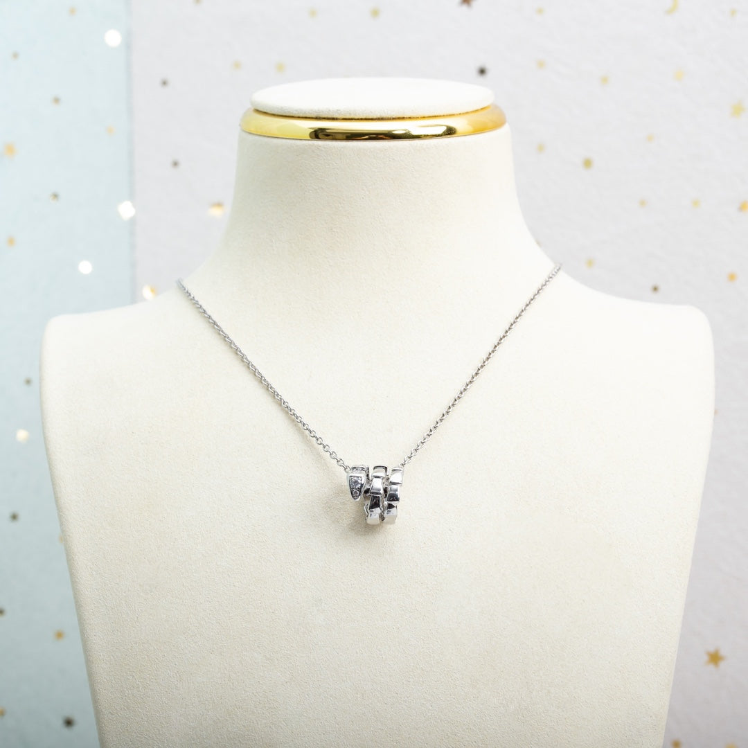 DIANA SERPENTI SILVER NECKLACE DIAMOND