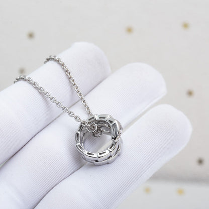 DIANA SERPENTI SILVER NECKLACE DIAMOND