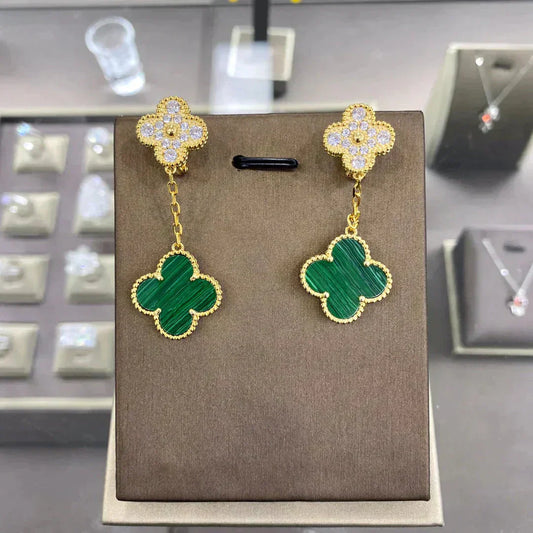 DIANA CLOVER  2 MOTIFS  DIAMOND  EARRINGS  MULTIPLE CHOICES