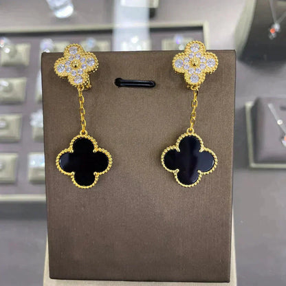 DIANA CLOVER  2 MOTIFS  DIAMOND  EARRINGS  MULTIPLE CHOICES