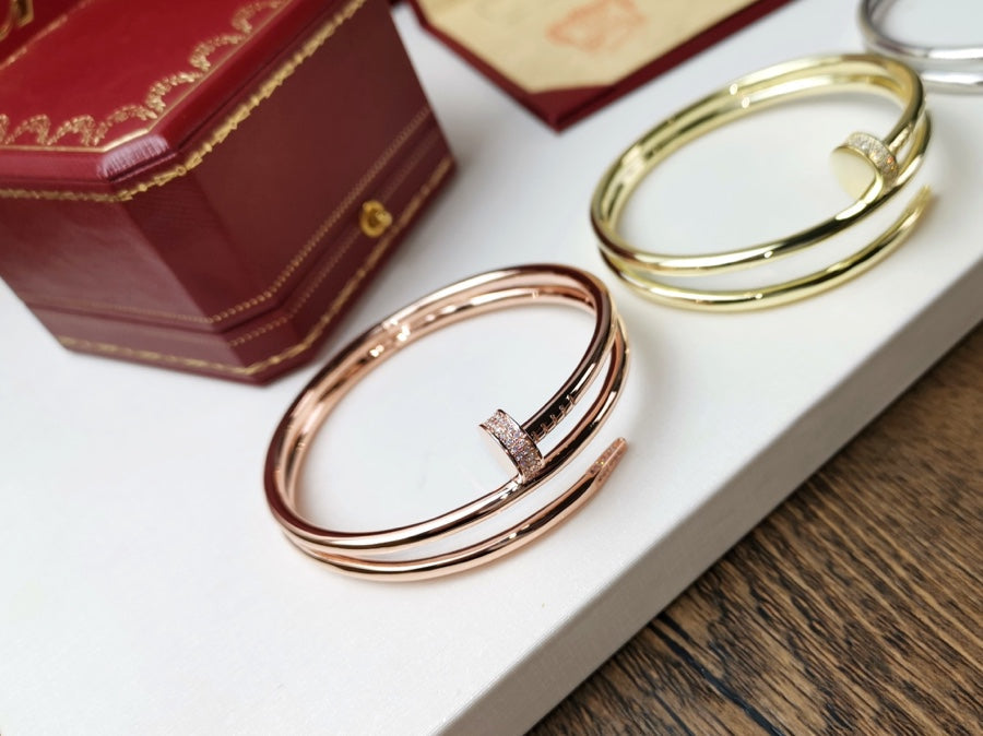 PULSERA DIANA JUSTE 3.5MM DOBLE FILA DE DIAMANTES