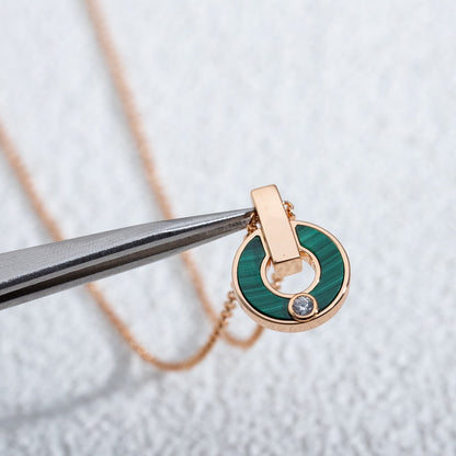 DIANA GARI NECKLACE PINK GOLD MALACHITE