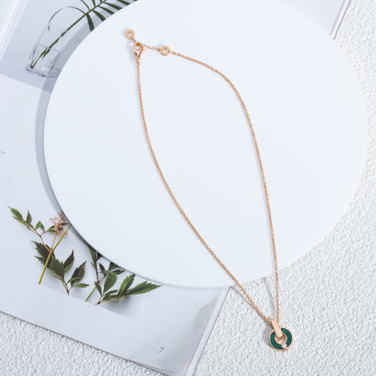 DIANA GARI NECKLACE PINK GOLD MALACHITE