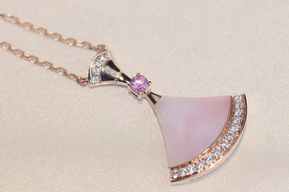 DIANA DREAM NECKLACE PINK MOP DIAMOND