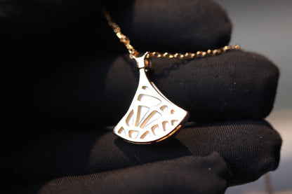 DIANA DREAM NECKLACE WHITE MOP PINK GOLD 1 DIAMOND