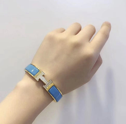 DIANA H CLOUD BLUE BRACELET GOLD DIAMOND