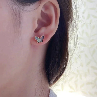 DIANA BUTTERFLY DARK MOP  EARRINGS