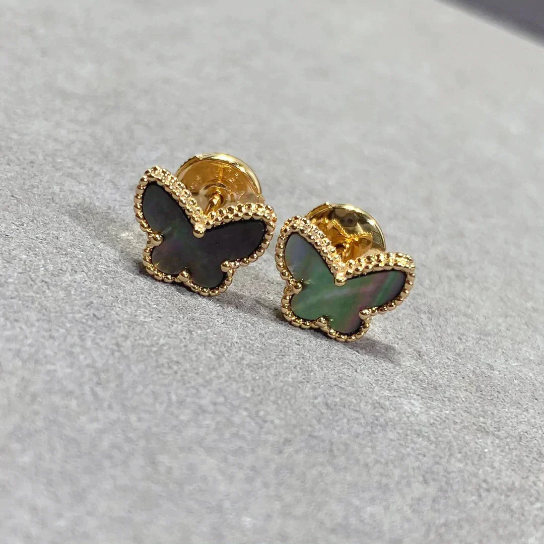 DIANA BUTTERFLY DARK MOP  EARRINGS