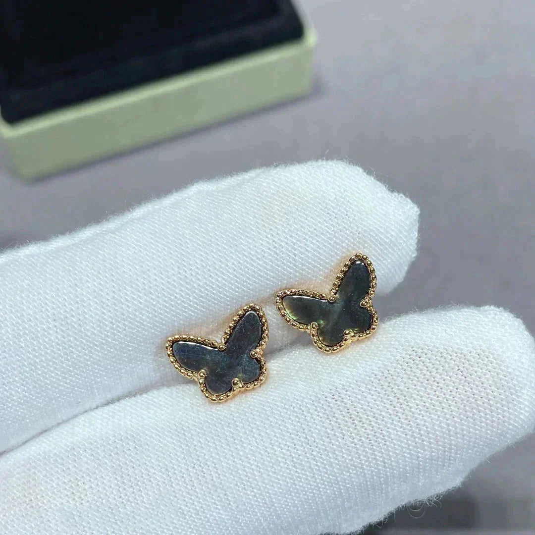 DIANA BUTTERFLY DARK MOP  EARRINGS