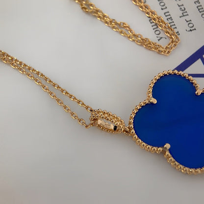 DIANA CLOVER 25MM NECKLACE TURQUOISE ROSE GOLD