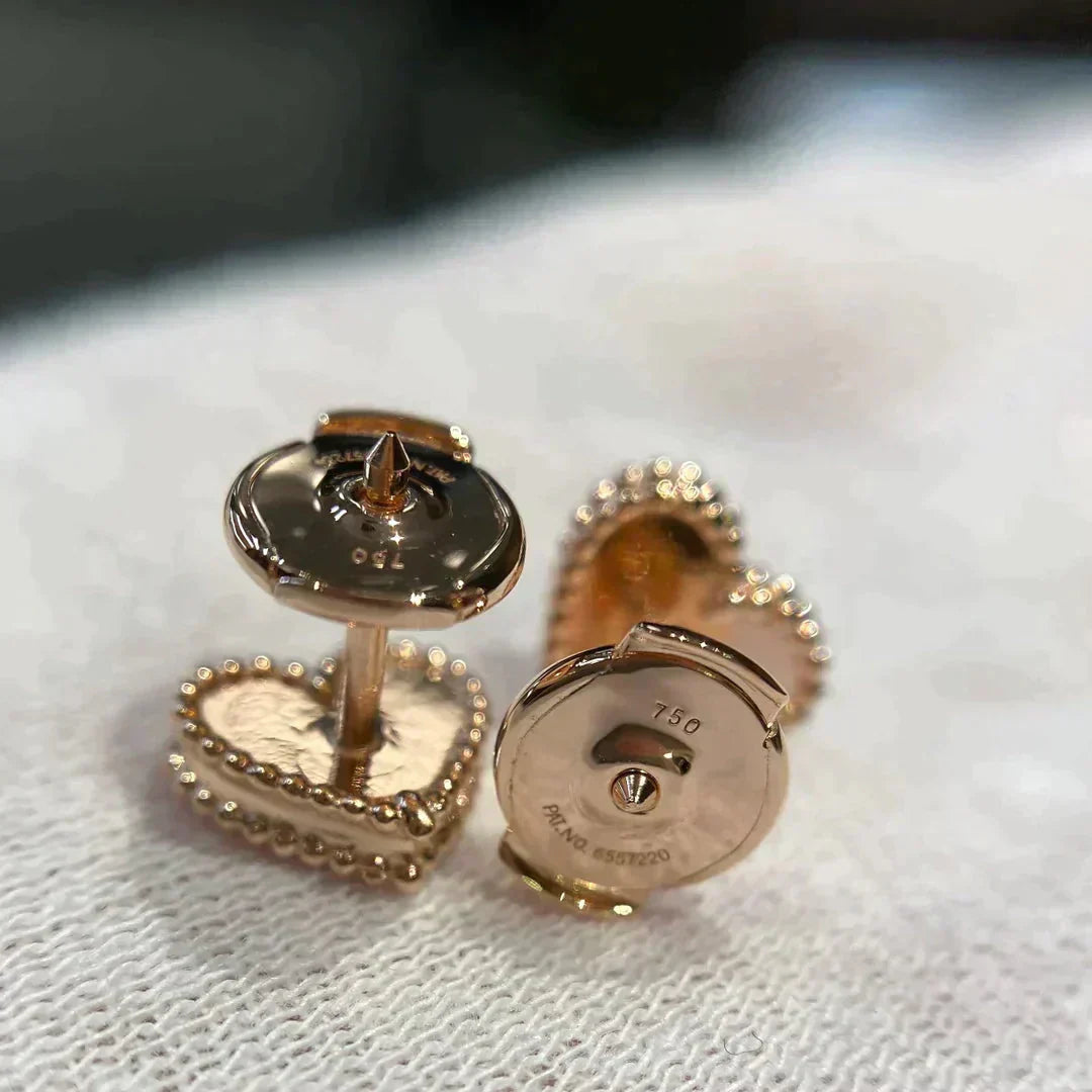 DIANA HEART CARNELIAN STUD EARRINGS