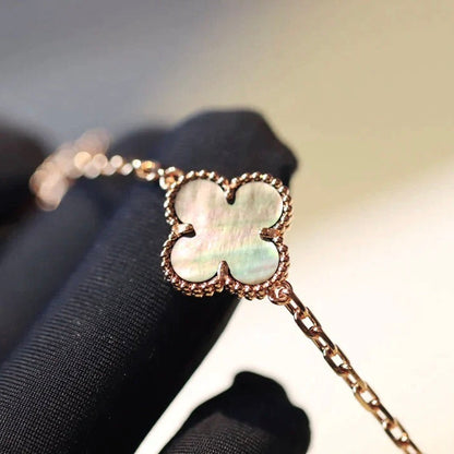 DIANA CLOVER 20 MOTIFS DARK MOP DIAMOND  NECKLACE