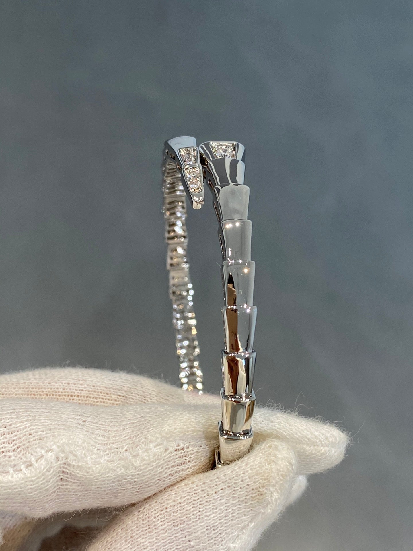 DIANA SERPENTI BRACELET DIAMONDS SILVER