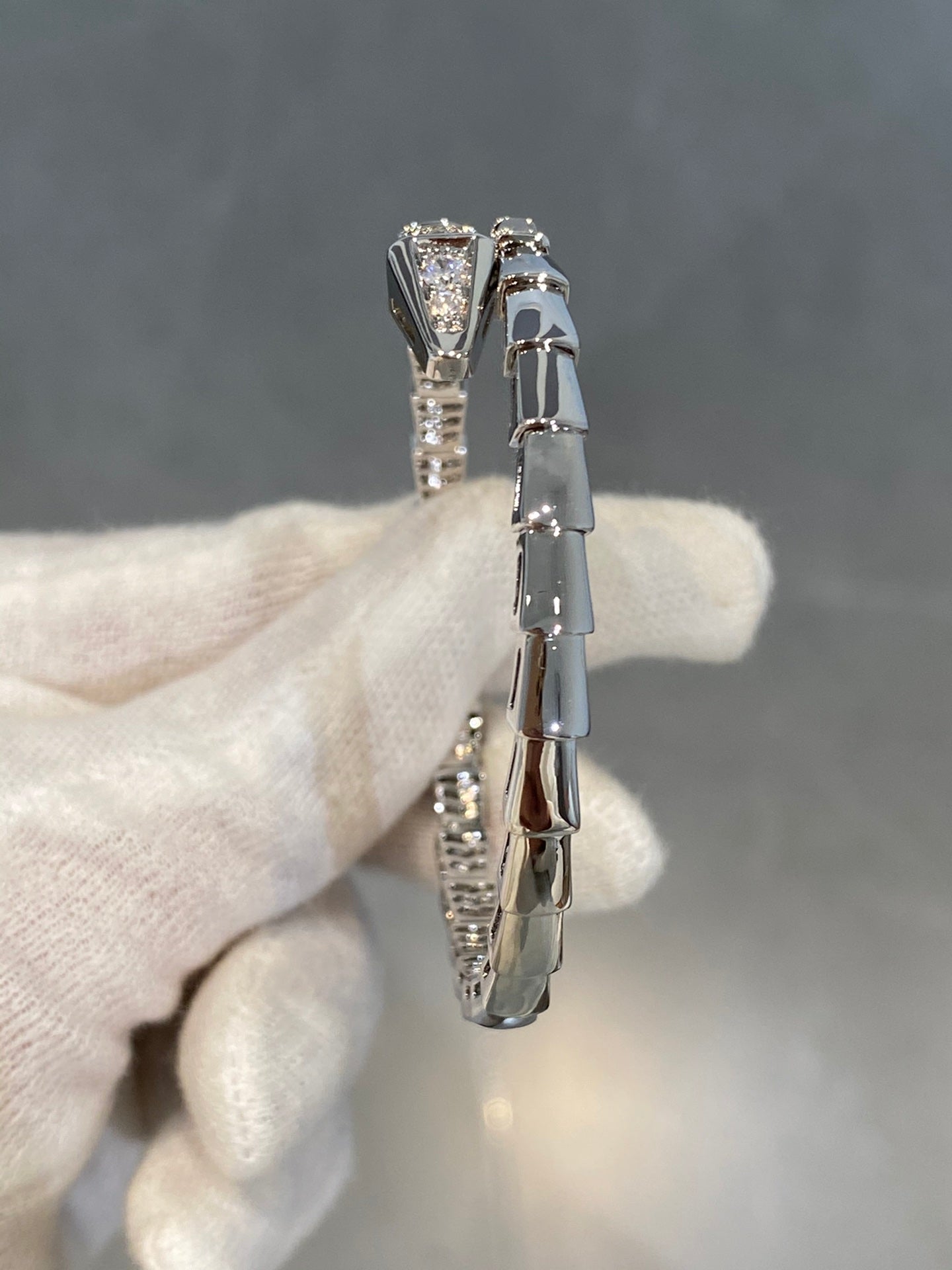 DIANA SERPENTI BRACELET DIAMONDS SILVER
