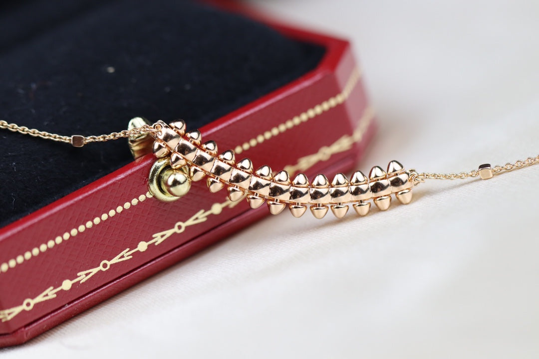 DIANA CLASH PINK GOLD NECKLACE