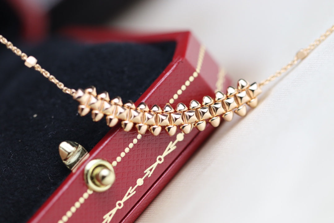 DIANA CLASH PINK GOLD NECKLACE