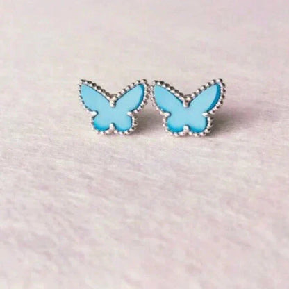 DIANA BUTTERFLY TURQUOISE EARRINGS SILVER