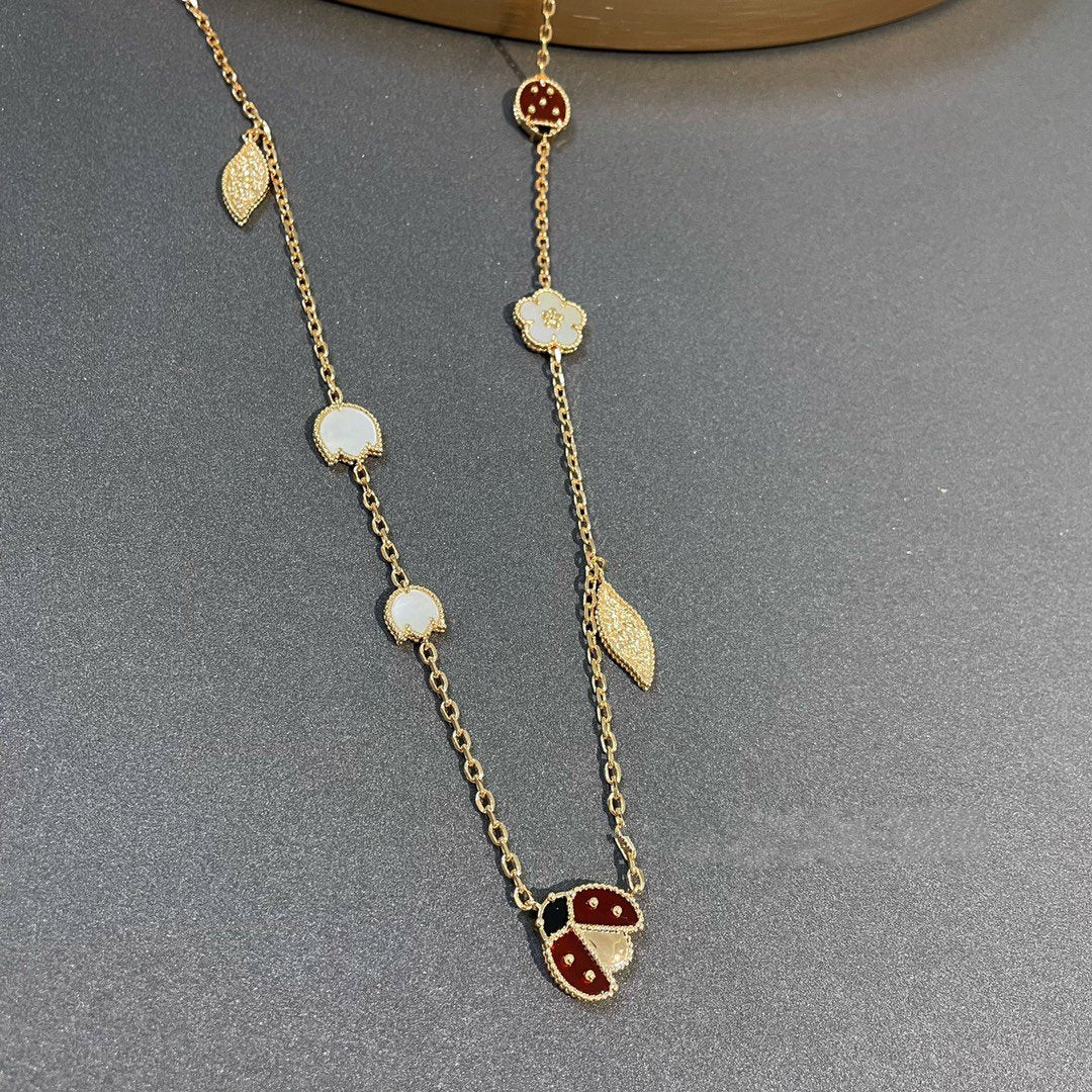 DIANA LUCKY SPRING 15 MOTIFS GOLD NECKLACE
